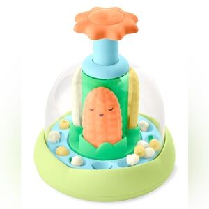 Skip Hop Zoo Farmstand Push & Spin Popcorn Maker Pop Baby Toy
